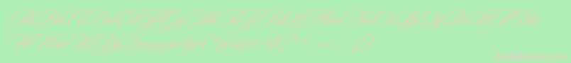 CeremoniousOne Font – Pink Fonts on Green Background