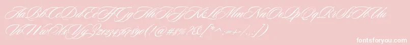 CeremoniousOne Font – White Fonts on Pink Background