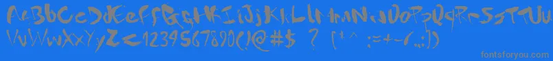 Weitere Informationen zur GantzFont-Schriftart GantzFont-Schriftart – Graue Schriften auf blauem Hintergrund