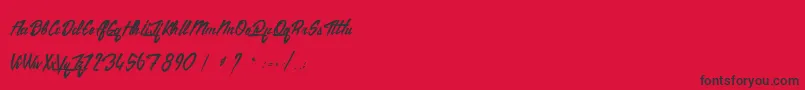 TheCitizens Font – Black Fonts on Red Background