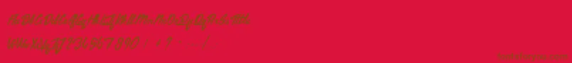 Шрифт TheCitizens – коричневые шрифты на красном фоне