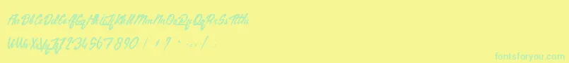 fuente TheCitizens – Fuentes Verdes Sobre Fondo Amarillo