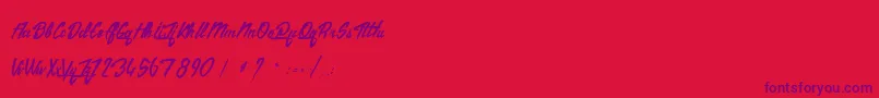 TheCitizens Font – Purple Fonts on Red Background