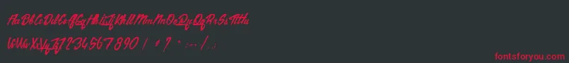 TheCitizens Font – Red Fonts on Black Background