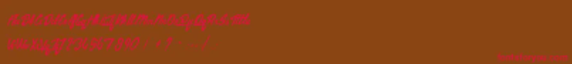 TheCitizens Font – Red Fonts on Brown Background