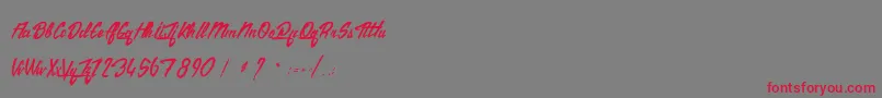 TheCitizens Font – Red Fonts on Gray Background