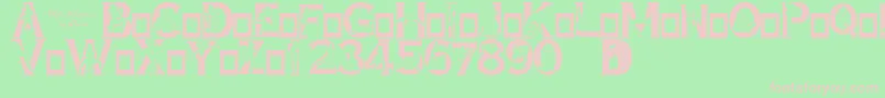 AlphaSilouettes3 Font – Pink Fonts on Green Background