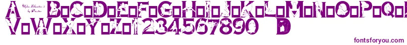 AlphaSilouettes3 Font – Purple Fonts on White Background