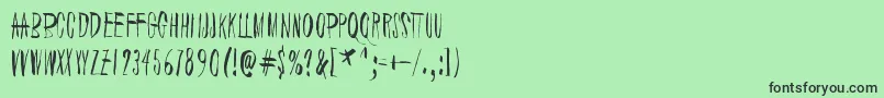Fonte BbbzWowAlternativeFacts. – fontes pretas em um fundo verde