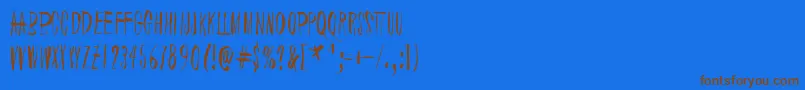 Шрифт BbbzWowAlternativeFacts. – коричневые шрифты на синем фоне