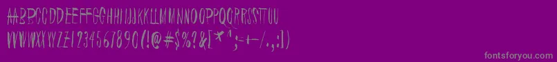 Шрифт BbbzWowAlternativeFacts. – серые шрифты на фиолетовом фоне