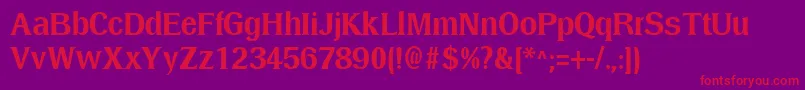 DresselMediumRegular Font – Red Fonts on Purple Background