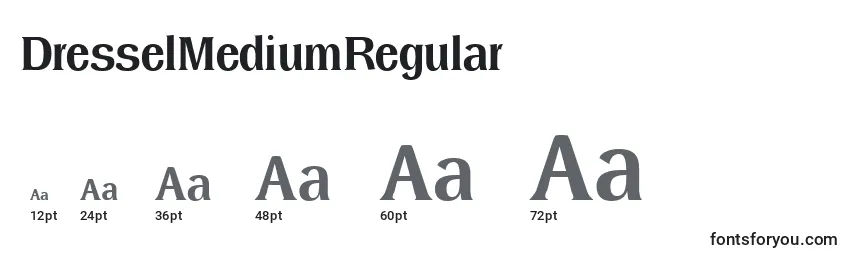 Größen der Schriftart DresselMediumRegular