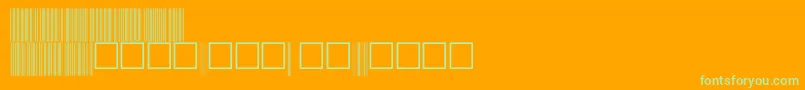 C39p60dhtt Font – Green Fonts on Orange Background
