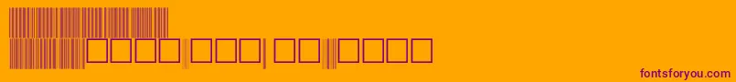 フォントC39p60dhtt – オレンジの背景に紫のフォント