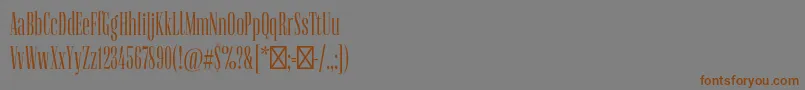 FlenjaRegular Font – Brown Fonts on Gray Background