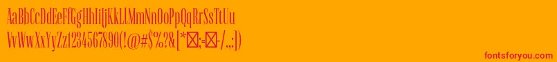 FlenjaRegular Font – Red Fonts on Orange Background