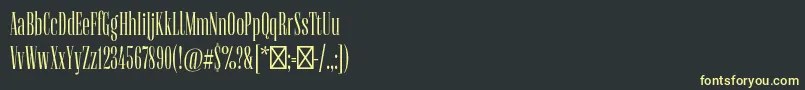 FlenjaRegular Font – Yellow Fonts on Black Background