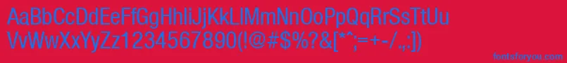 OlnovaMediumcond Font – Blue Fonts on Red Background