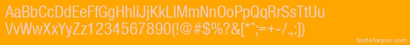 OlnovaMediumcond Font – Pink Fonts on Orange Background