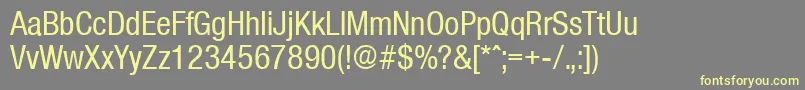 OlnovaMediumcond Font – Yellow Fonts on Gray Background