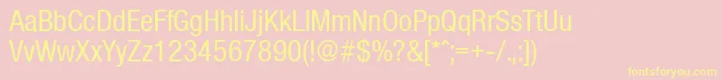 OlnovaMediumcond Font – Yellow Fonts on Pink Background