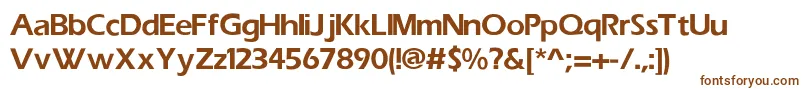 ErasBlackSemibold-fontti – ruskeat fontit valkoisella taustalla