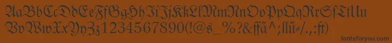 Linotypelutherschefrakturdfr Font – Black Fonts on Brown Background