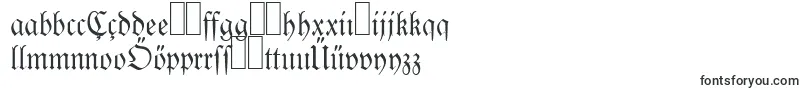 Czcionka Linotypelutherschefrakturdfr – azerbejdżańskie czcionki