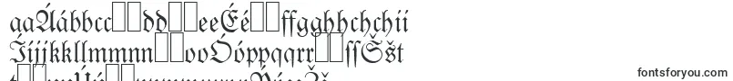 Czcionka Linotypelutherschefrakturdfr – czeskie czcionki