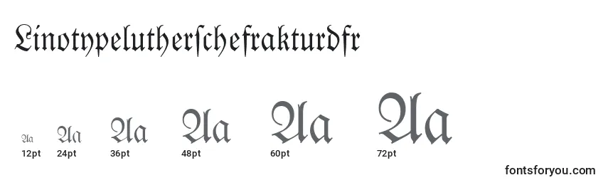 Размеры шрифта Linotypelutherschefrakturdfr
