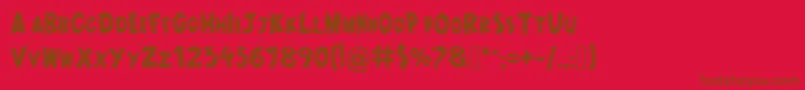 OpenSeason Font – Brown Fonts on Red Background