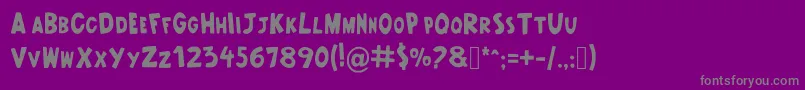 OpenSeason Font – Gray Fonts on Purple Background