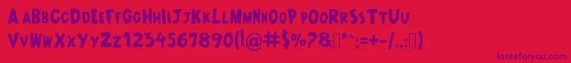 OpenSeason Font – Purple Fonts on Red Background