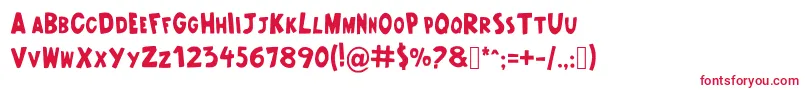 OpenSeason Font – Red Fonts on White Background