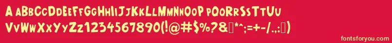 OpenSeason Font – Yellow Fonts on Red Background