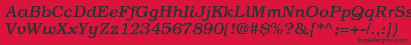 BookmanstdMediumitalic-Schriftart – Schwarze Schriften auf rotem Hintergrund