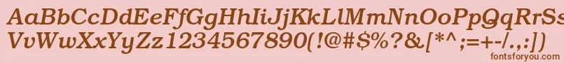 BookmanstdMediumitalic Font – Brown Fonts on Pink Background