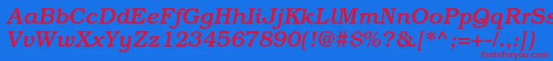 Шрифт BookmanstdMediumitalic – красные шрифты на синем фоне