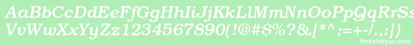 BookmanstdMediumitalic Font – White Fonts on Green Background