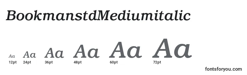 BookmanstdMediumitalic Font Sizes