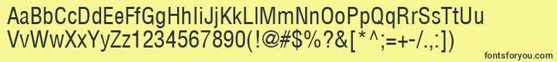 HelvcondensedRegular Font – Black Fonts on Yellow Background