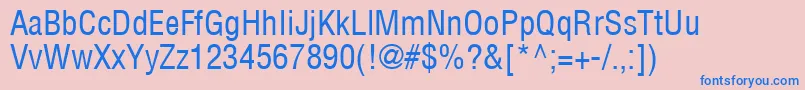 Fonte HelvcondensedRegular – fontes azuis em um fundo rosa