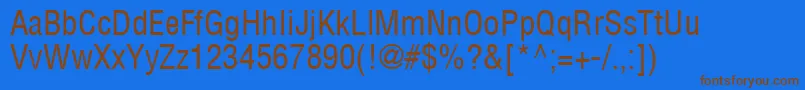 HelvcondensedRegular Font – Brown Fonts on Blue Background