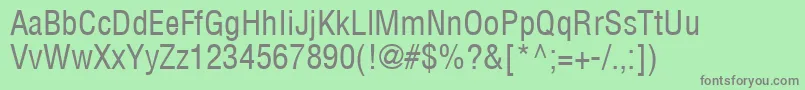 HelvcondensedRegular Font – Gray Fonts on Green Background