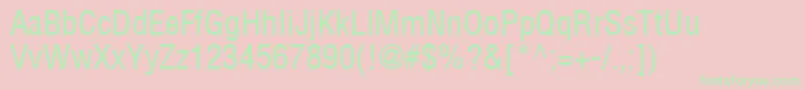 HelvcondensedRegular Font – Green Fonts on Pink Background