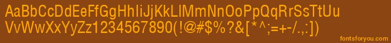 Шрифт HelvcondensedRegular – оранжевые шрифты на коричневом фоне