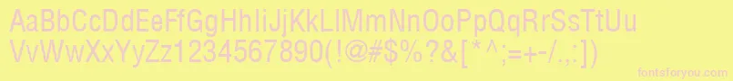 HelvcondensedRegular Font – Pink Fonts on Yellow Background