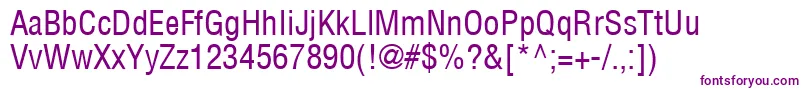 HelvcondensedRegular Font – Purple Fonts on White Background