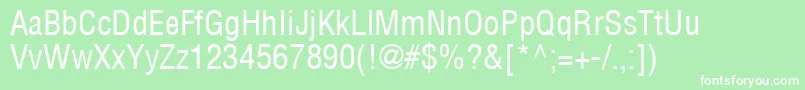 フォントHelvcondensedRegular – 緑の背景に白い文字